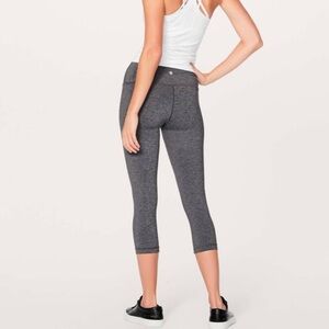 Lululemon Wunder Under Crop (Hi-Rise) Luxtreme 21"
Heathered Black
